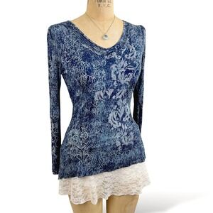Fairy Grunge Womens S Long Sleeve Babydoll Style Waist Damask Boho Cottege